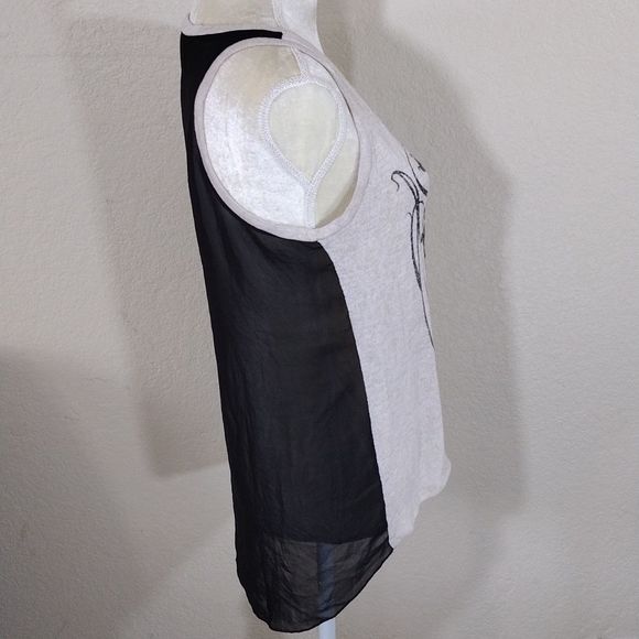 Y2K LOVE Brass Button Tracing Conquer The Beauty Sheer Back Sleeveless Top - Picture 7 of 12